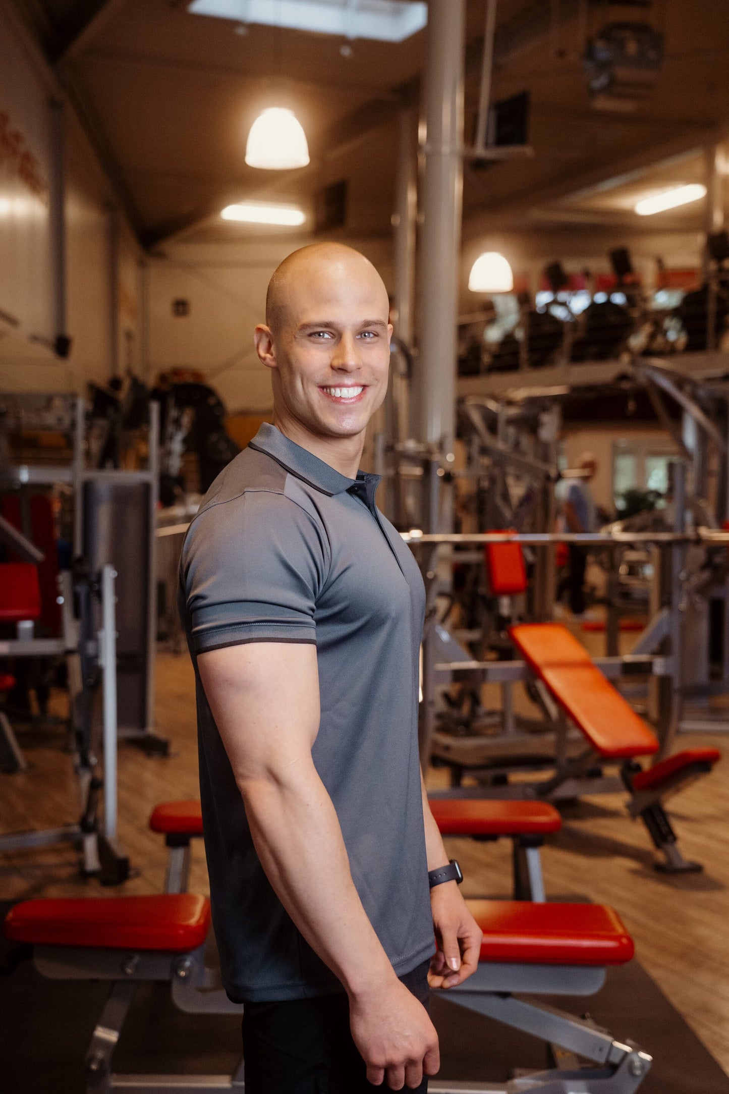 YSFitness Unisex Poloshirt Anthrazit