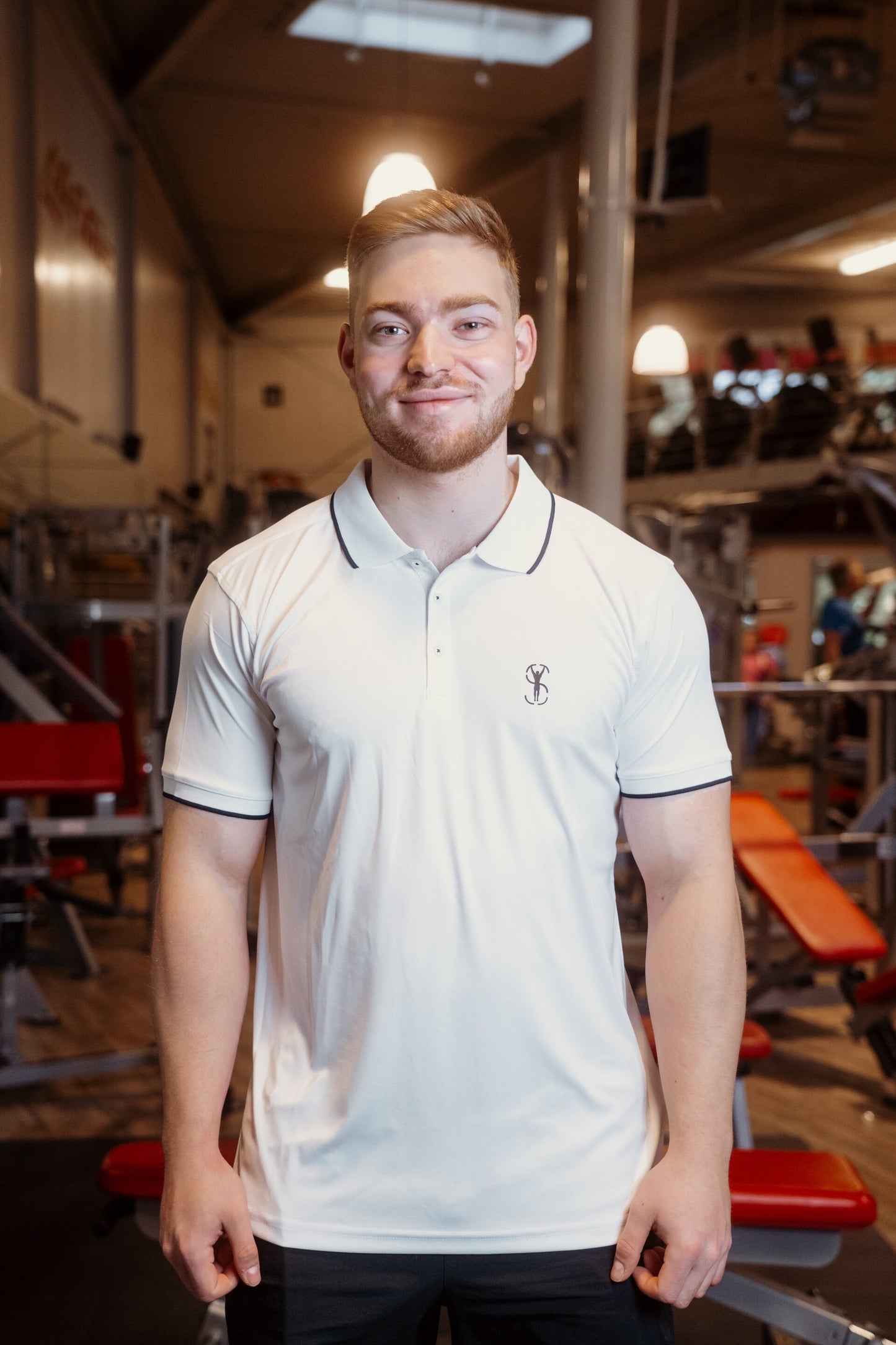 YSFitness Unisex Poloshirt weiß