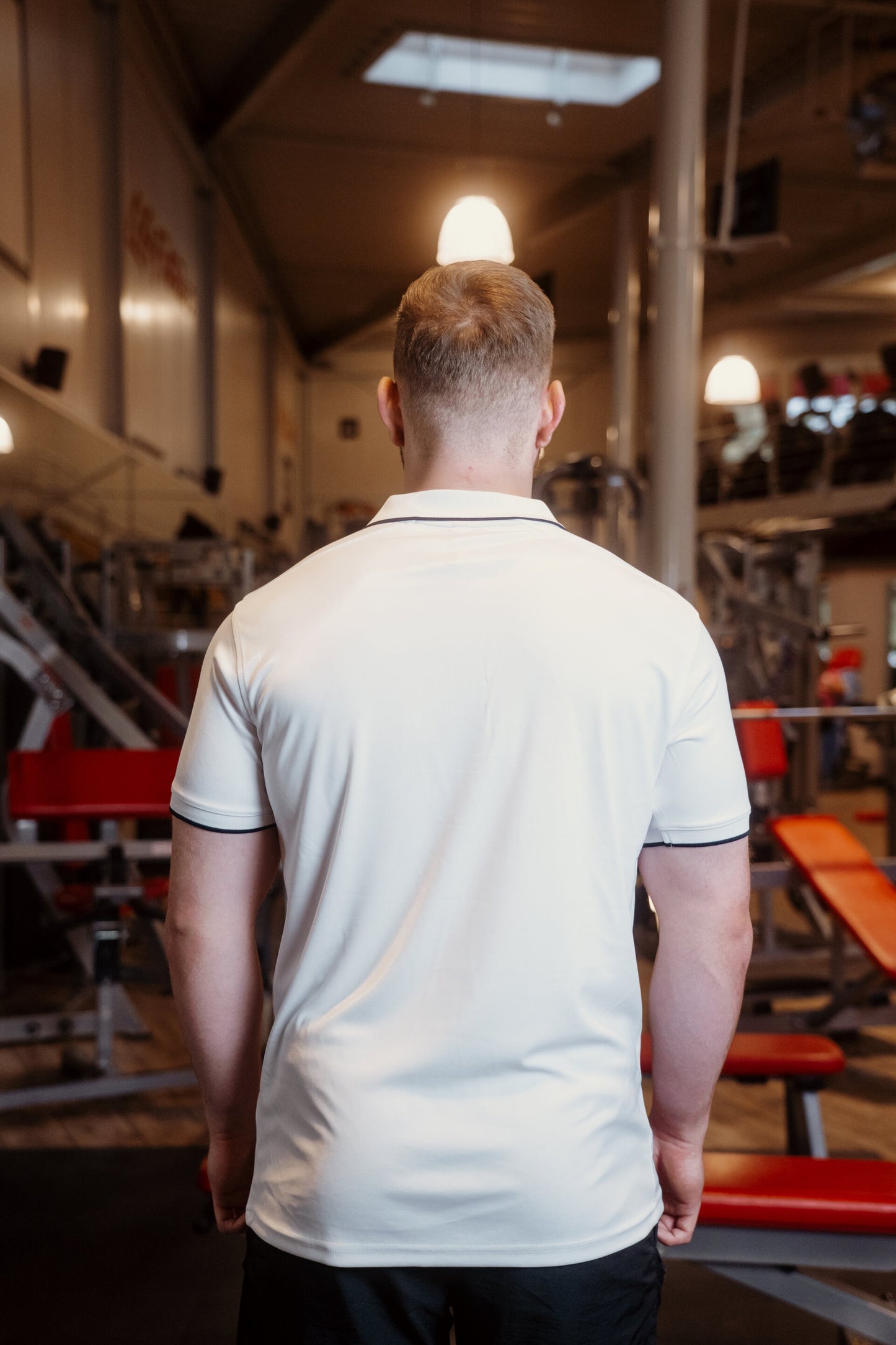 YSFitness Unisex Poloshirt weiß