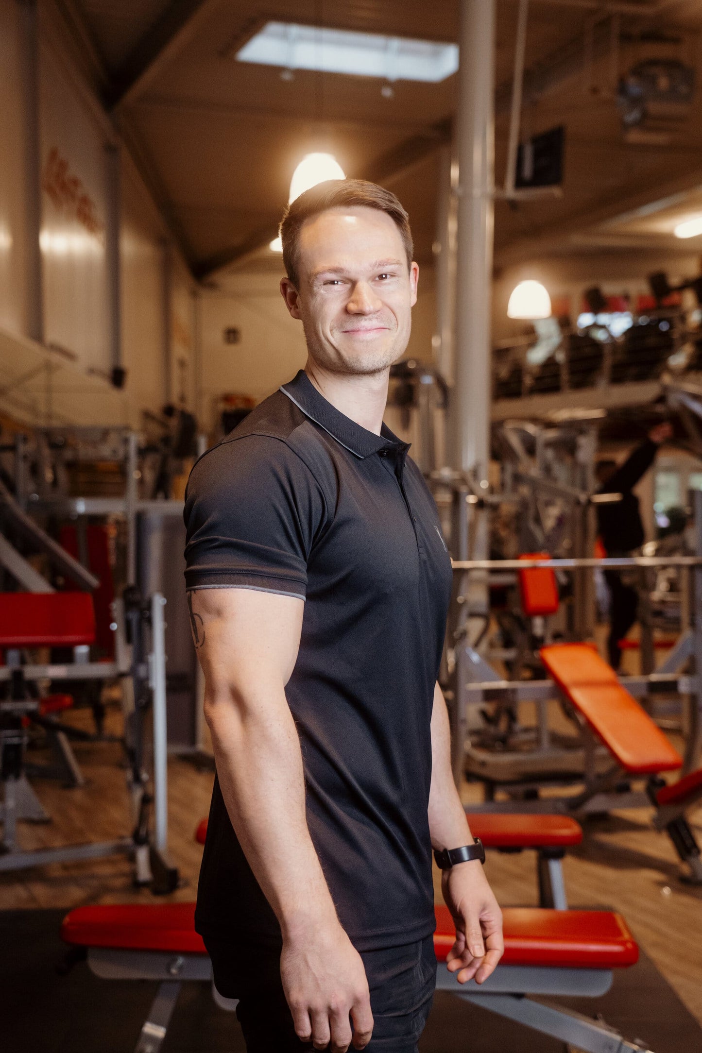YSFitness Unisex Poloshirt schwarz