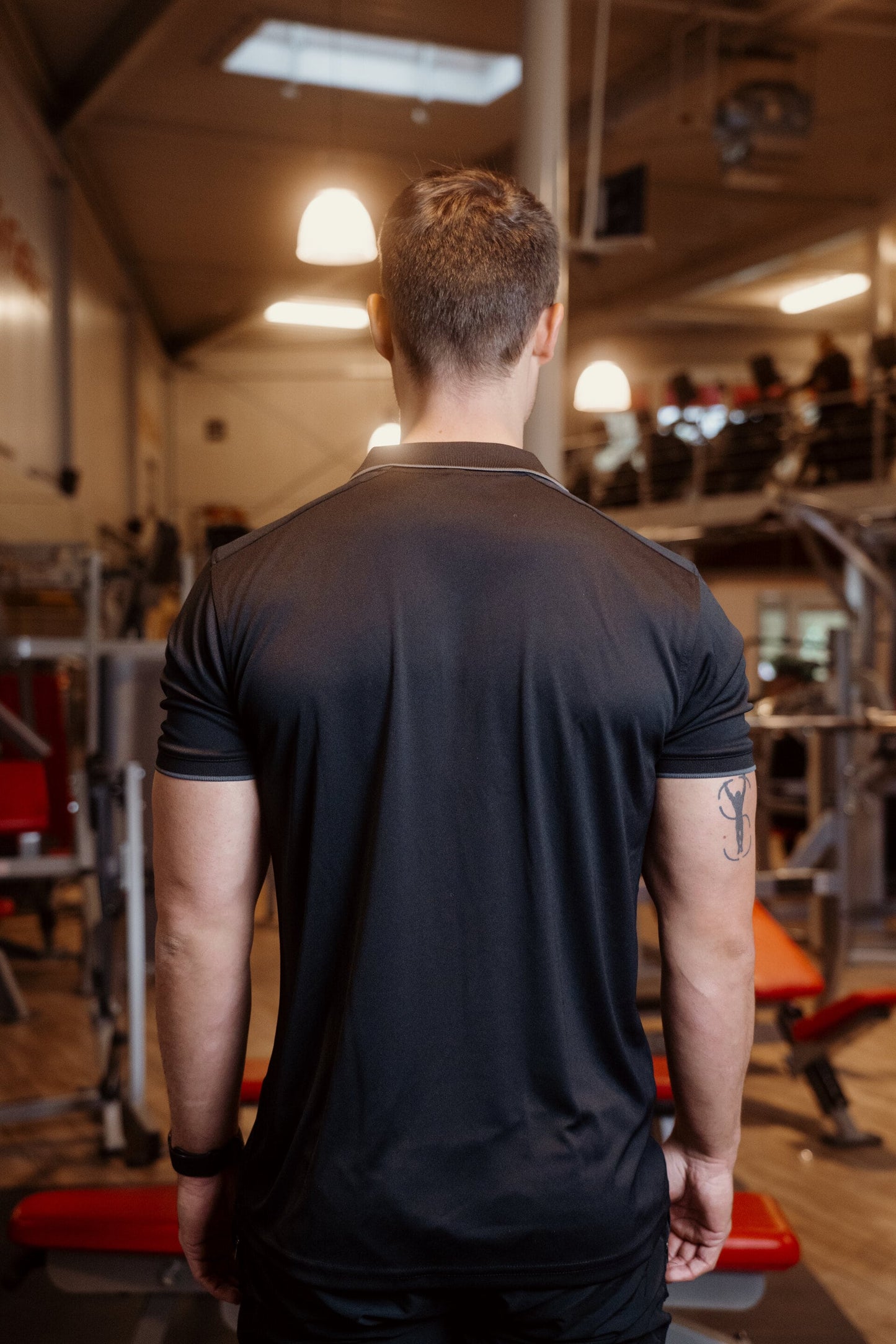 YSFitness Unisex Poloshirt schwarz